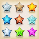 Iconos divertidos de las estrellas para el juego Ui libre illustration Iconos divertidos de las estrellas para el juego Ui libre illustration