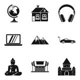 Iconos fijados, estilo simple de la nación de la cultura libre illustration Iconos fijados, estilo simple de la nación de la cultura libre illustration