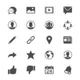 Iconos planos de la red social ilustración del vector Iconos planos de la red social ilustración del vector