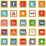 Iconos sociales del oro medios libre illustration Iconos sociales del oro medios libre illustration