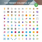100 iconos universales fijaron 4 ilustración del vector 100 iconos universales fijaron 4 ilustración del vector