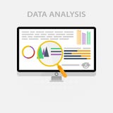 Iconos y muestras del vector para la gestión y el concepto de comercialización de infographic del análisis de datos grande y del libre illustration Iconos y muestras del vector para la gestión y el concepto de comercialización de infographic del análisis de datos grande y del libre illustration