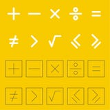Icons mathematical signs. vector illustration Icons mathematical signs. vector illustration