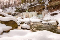 Icy Great Falls Of Bedford Stock Images Icy Great Falls Of Bedford Stock Images