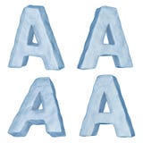 Icy Letter A. Stock Image