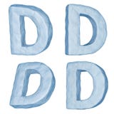 Icy Letter D. Royalty Free Stock Image