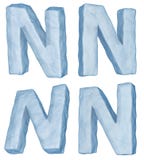 Icy Letter N. Royalty Free Stock Photos
