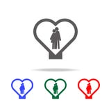 Icône affectueuse de couples Éléments de l'amour dans les icônes colorées multi Icône de la meilleure qualité de conception graph illustration de vecteur Icône affectueuse de couples Éléments de l'amour dans les icônes colorées multi Icône de la meilleure qualité de conception graph illustration de vecteur
