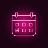 Icône au néon de vote de calendrier ?l?ments d'ensemble d'?lection E illustration libre de droits Icône au néon de vote de calendrier ?l?ments d'ensemble d'?lection E illustration libre de droits