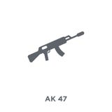 Icône d'AK 47 de collection d'armée illustration libre de droits Icône d'AK 47 de collection d'armée illustration libre de droits