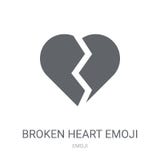 Icône d'emoji du coeur brisé illustration de vecteur Icône d'emoji du coeur brisé illustration de vecteur