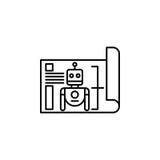 Icône d'ensemble de modèle de robotique Des signes et les symboles peuvent être employés pour le Web, logo, l'appli mobile, UI, U illustration stock Icône d'ensemble de modèle de robotique Des signes et les symboles peuvent être employés pour le Web, logo, l'appli mobile, UI, U illustration stock