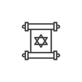 Icône d'ensemble de rouleau de Torah illustration de vecteur Icône d'ensemble de rouleau de Torah illustration de vecteur