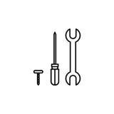 Icône d'ensemble de réparation de robotique Des signes et les symboles peuvent être employés pour le Web, logo, l'appli mobile, U illustration libre de droits Icône d'ensemble de réparation de robotique Des signes et les symboles peuvent être employés pour le Web, logo, l'appli mobile, U illustration libre de droits