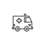 Icône d'ensemble de véhicule de secours d'ambulance illustration libre de droits Icône d'ensemble de véhicule de secours d'ambulance illustration libre de droits