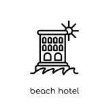 Icône d'hôtel de plage de collection d'hôtel illustration de vecteur Icône d'hôtel de plage de collection d'hôtel illustration de vecteur