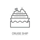 Icône de bateau de croisière Concept à la mode de logo de bateau de croisière sur le backg blanc illustration stock Icône de bateau de croisière Concept à la mode de logo de bateau de croisière sur le backg blanc illustration stock