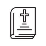 Icône de bible d'isolement sur le fond blanc illustration libre de droits Icône de bible d'isolement sur le fond blanc illustration libre de droits