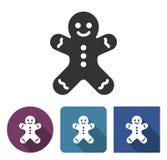 Icône de bonhomme en pain d'épice illustration stock Icône de bonhomme en pain d'épice illustration stock