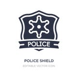 icône de bouclier de police sur le fond blanc Illustration simple d'élément de concept de sécurité illustration de vecteur icône de bouclier de police sur le fond blanc Illustration simple d'élément de concept de sécurité illustration de vecteur