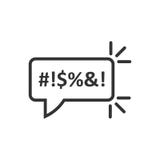 Icône de bulle de la parole de cri dans le style plat Se plaignent l'illustration de vecteur sur le fond d'isolement blanc Concep illustration libre de droits Icône de bulle de la parole de cri dans le style plat Se plaignent l'illustration de vecteur sur le fond d'isolement blanc Concep illustration libre de droits