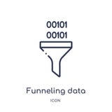 Icône de canalisation linéaire de données de collection d'ensemble d'affaires et d'analytics Ligne mince dirigeant le vecteur de illustration stock Icône de canalisation linéaire de données de collection d'ensemble d'affaires et d'analytics Ligne mince dirigeant le vecteur de illustration stock