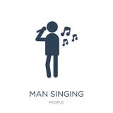 icône de chant d'homme dans le style à la mode de conception icône de chant d'homme d'isolement sur le fond blanc icône de vecteu illustration libre de droits icône de chant d'homme dans le style à la mode de conception icône de chant d'homme d'isolement sur le fond blanc icône de vecteu illustration libre de droits