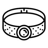 Icône de collier de pierre gemme, style d'ensemble illustration stock Icône de collier de pierre gemme, style d'ensemble illustration stock