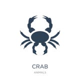 icône de crabe dans le style à la mode de conception Icône de crabe d'isolement sur le fond blanc symbole plat simple et moderne illustration libre de droits icône de crabe dans le style à la mode de conception Icône de crabe d'isolement sur le fond blanc symbole plat simple et moderne illustration libre de droits