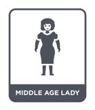 icône de dame de Moyen Âge dans le style à la mode de conception icône de dame de Moyen Âge d'isolement sur le fond blanc icône d illustration stock icône de dame de Moyen Âge dans le style à la mode de conception icône de dame de Moyen Âge d'isolement sur le fond blanc icône d illustration stock