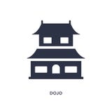 icône de dojo sur le fond blanc Illustration simple d'élément de concept asiatique illustration de vecteur icône de dojo sur le fond blanc Illustration simple d'élément de concept asiatique illustration de vecteur