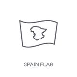 Icône de drapeau de l'Espagne Concept à la mode de logo de drapeau de l'Espagne sur le backgro blanc illustration de vecteur Icône de drapeau de l'Espagne Concept à la mode de logo de drapeau de l'Espagne sur le backgro blanc illustration de vecteur