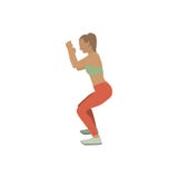 Icône de fille de sport Exercice de sport Illustration plate de vecteur illustration de vecteur Icône de fille de sport Exercice de sport Illustration plate de vecteur illustration de vecteur