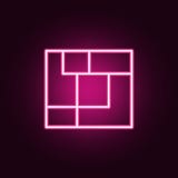 Icône de jeu de matrices Éléments de Web dans les icônes au néon de style E illustration libre de droits Icône de jeu de matrices Éléments de Web dans les icônes au néon de style E illustration libre de droits