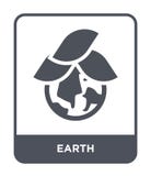 icône de la terre dans le style à la mode de conception Icône de la terre d'isolement sur le fond blanc symbole plat simple et mo illustration stock icône de la terre dans le style à la mode de conception Icône de la terre d'isolement sur le fond blanc symbole plat simple et mo illustration stock