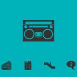 Icône de lecteur de cassettes à plat illustration de vecteur Icône de lecteur de cassettes à plat illustration de vecteur