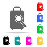 icône de loupe et de bagage Éléments des icônes colorées multi d'aéroport Icône de la meilleure qualité de conception graphique d illustration de vecteur icône de loupe et de bagage Éléments des icônes colorées multi d'aéroport Icône de la meilleure qualité de conception graphique d illustration de vecteur