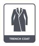 icône de manteau de fossé dans le style à la mode de conception icône de manteau de fossé d'isolement sur le fond blanc icône de illustration libre de droits icône de manteau de fossé dans le style à la mode de conception icône de manteau de fossé d'isolement sur le fond blanc icône de illustration libre de droits