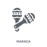 Icône de maraca de collection illustration libre de droits Icône de maraca de collection illustration libre de droits