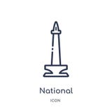 icône de monas de monument national de collection d'ensemble de monuments Ligne mince icône de monas de monument national d'isole illustration de vecteur icône de monas de monument national de collection d'ensemble de monuments Ligne mince icône de monas de monument national d'isole illustration de vecteur