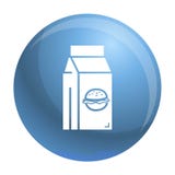 Icône de panier-repas d'aliments de préparation rapide, style simple illustration stock Icône de panier-repas d'aliments de préparation rapide, style simple illustration stock