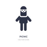 Icône de pique-nique sur le fond blanc Illustration simple d'élément de concept de personnes illustration libre de droits Icône de pique-nique sur le fond blanc Illustration simple d'élément de concept de personnes illustration libre de droits