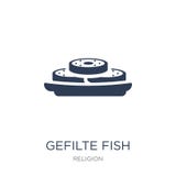 Icône de poissons de Gefilte illustration de vecteur Icône de poissons de Gefilte illustration de vecteur