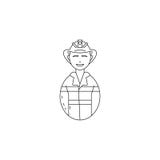 icône de pompier d'avatars Professions pour les apps mobiles de concept et de Web La ligne mince icône pour la conception de site illustration stock icône de pompier d'avatars Professions pour les apps mobiles de concept et de Web La ligne mince icône pour la conception de site illustration stock