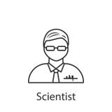 Icône de scientifique Élément d'icône d'avatar de profession pour des applis mobiles de concept et de Web L'icône détaillée de sc illustration libre de droits Icône de scientifique Élément d'icône d'avatar de profession pour des applis mobiles de concept et de Web L'icône détaillée de sc illustration libre de droits