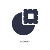 icône de segment sur le fond blanc Illustration simple d'élément de concept de la géométrie illustration stock icône de segment sur le fond blanc Illustration simple d'élément de concept de la géométrie illustration stock
