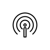 icône de signe d'antenne Élément des icônes minimalistic pour les apps mobiles de concept et de Web Ligne mince icône pour la con illustration libre de droits icône de signe d'antenne Élément des icônes minimalistic pour les apps mobiles de concept et de Web Ligne mince icône pour la con illustration libre de droits