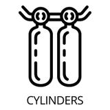 Icône de soudure de cylindres, style d'ensemble illustration stock Icône de soudure de cylindres, style d'ensemble illustration stock