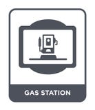 icône de station service dans le style à la mode de conception Icône de station service d'isolement sur le fond blanc icône de ve illustration de vecteur icône de station service dans le style à la mode de conception Icône de station service d'isolement sur le fond blanc icône de ve illustration de vecteur
