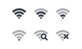 Icône de symbole d'indicateur de signal de WiFi illustration stock Icône de symbole d'indicateur de signal de WiFi illustration stock